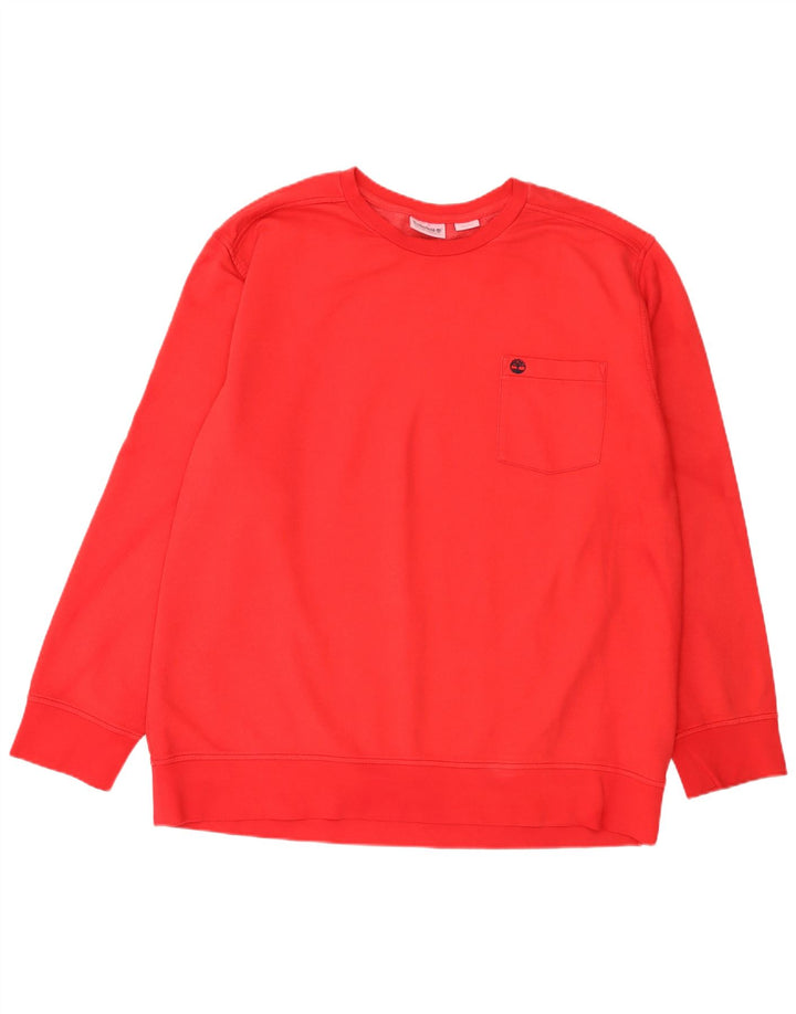 Felpa da uomo Timberland Maglione 3XL Cotone rosso