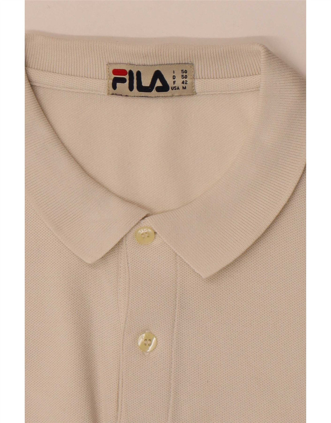 Polo da uomo Fila bianca media