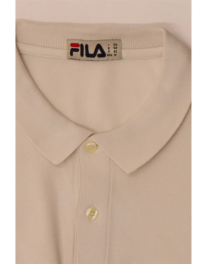 Polo da uomo Fila bianca media