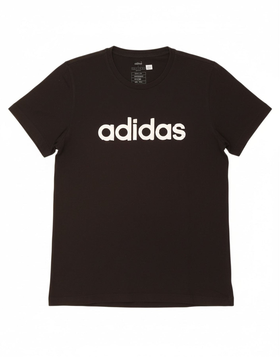 ADIDAS Mens Graphic T-Shirt Top Large Black Cotton