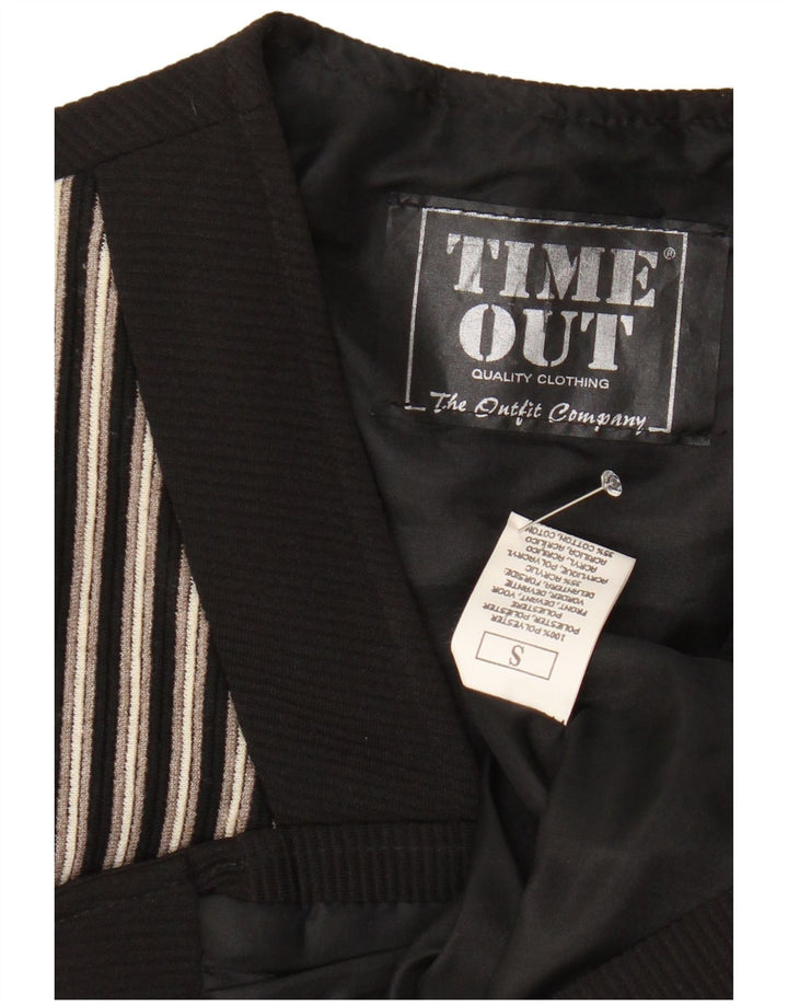 TIMEOUT Gilet da uomo piccolo in poliestere a righe nere