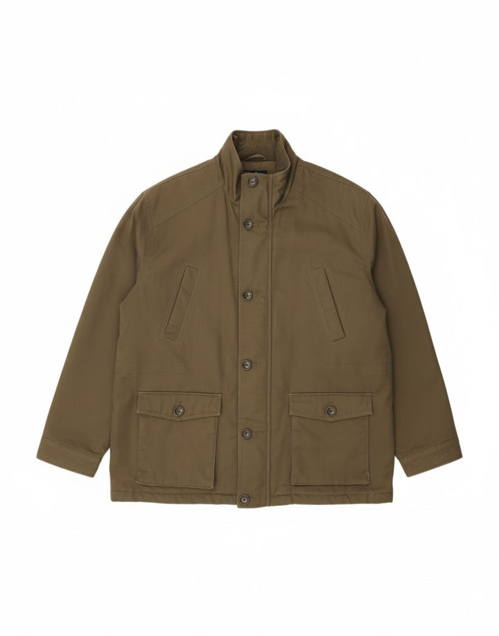 JAMES PRINGLE Mens Padded Utility Jacket UK 40 Large Khaki Cotton