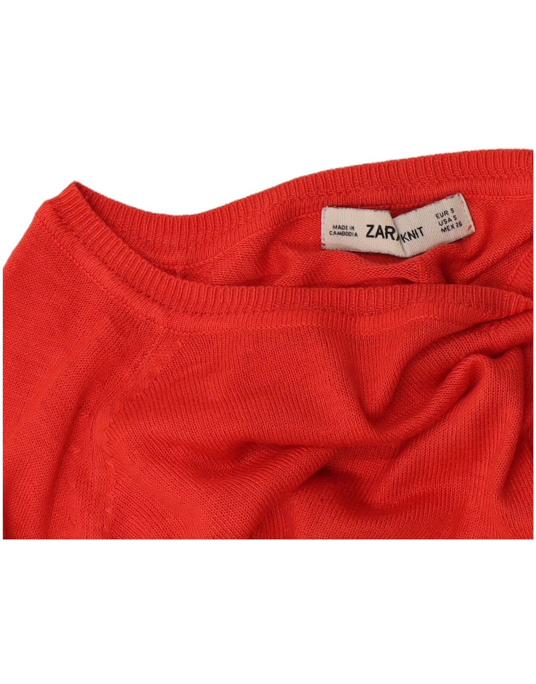 Maglione maglione oversize con scollo a barca da donna Zara UK 10 piccolo arancione