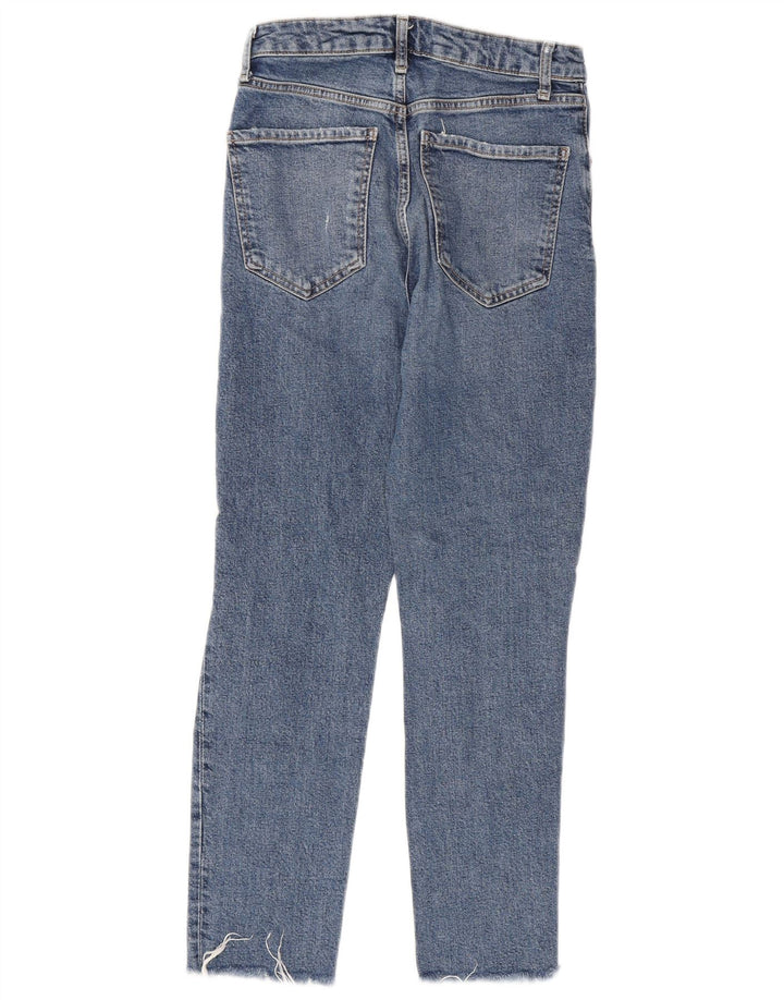 Jeans slim effetto consumato ZARA da donna EU 36 XS W26 L26 Blu