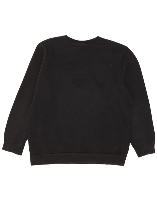 Felpa Adidas Uomo Maglione Grande Cotone Nero