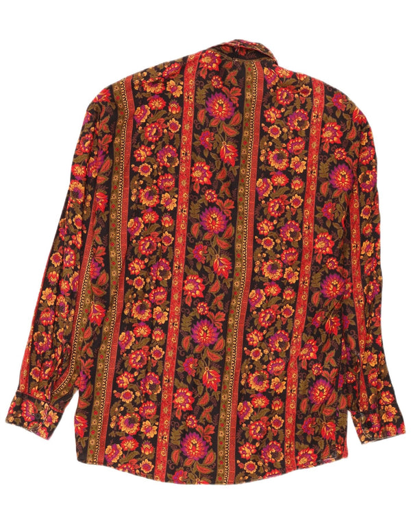 Camicia da donna vintage UK 14 floreale multicolore medio