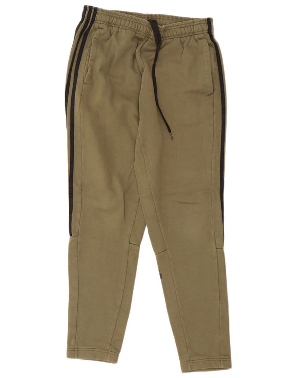 Pantaloni da tuta con grafica Adidas da uomo in cotone kaki medio