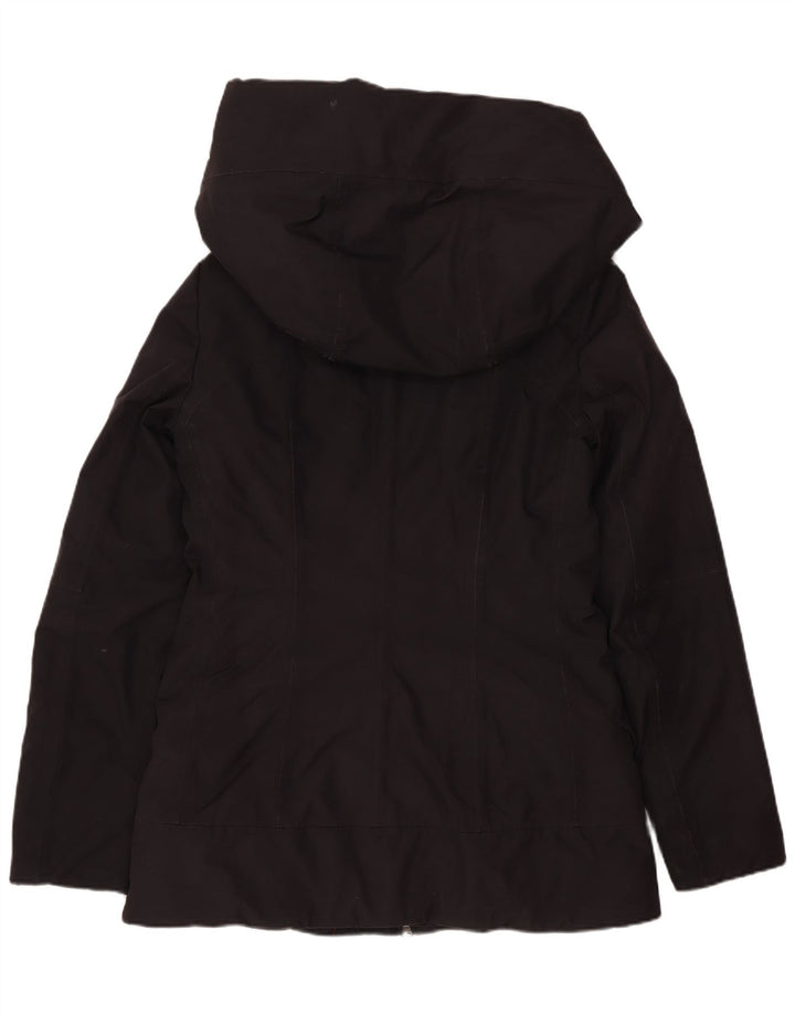 PEUTEREY Giubbotto Imbottito con Cappuccio Donna IT 40 Small Nero Poliestere