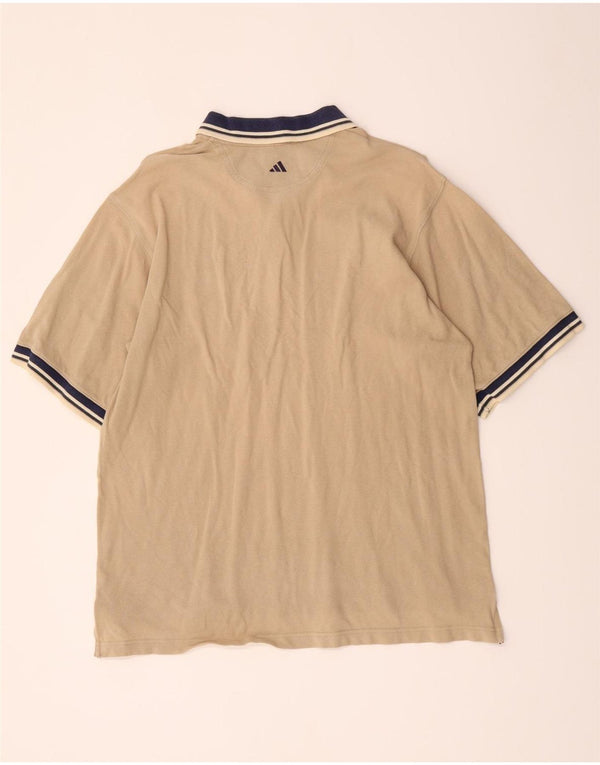 Polo da rugby da uomo Adidas UK 40/42 Cotone a righe beige medio