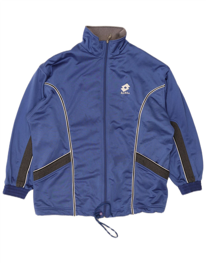 Giacca da tuta da uomo Lotto grande in poliestere color block blu