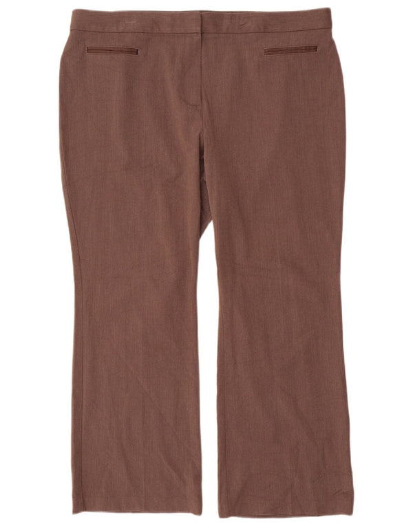 Pantaloni casual Bootcut da donna Marks & Spencer UK 18 XL W38 L28 Marrone
