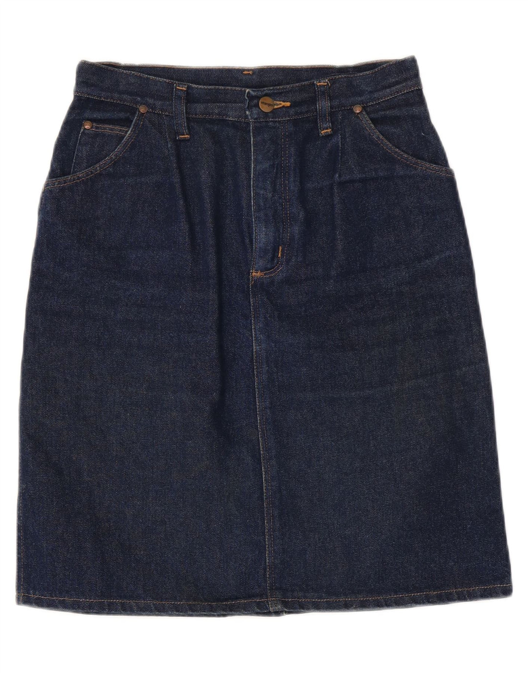 WRANGLER Womens Denim Skirt W26 Small Navy Blue Cotton