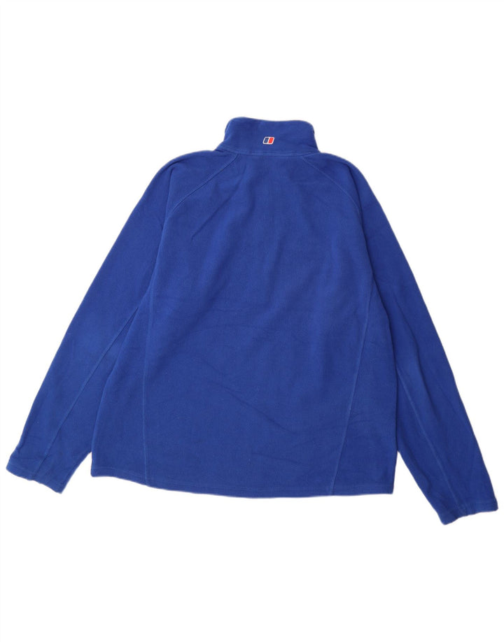 Maglione in pile da uomo Berghaus con zip e collo grande blu