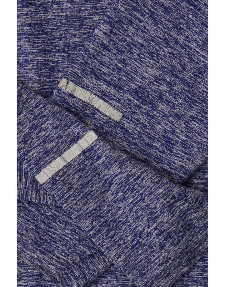 Tuta da ginnastica Nike Dri Fit da uomo con collo e zip, piccola, viola screziata