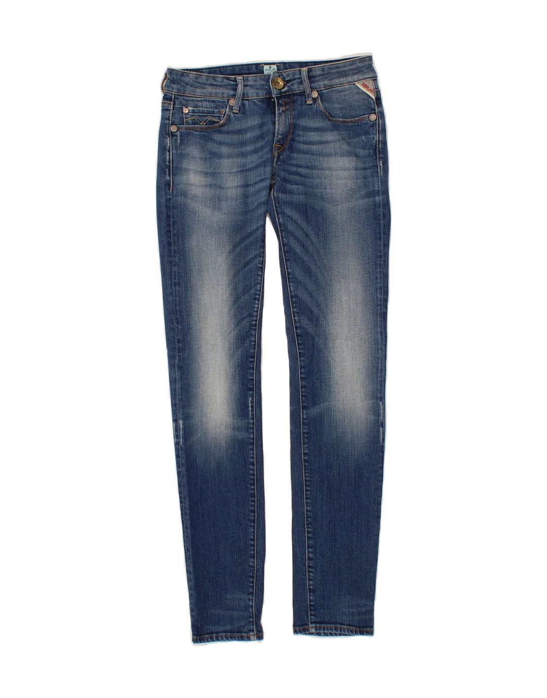 REPLAY Womens Skinny Jeans W25 L31  Blue Vintage Replay and Second-Hand Replay from Messina Hembry 