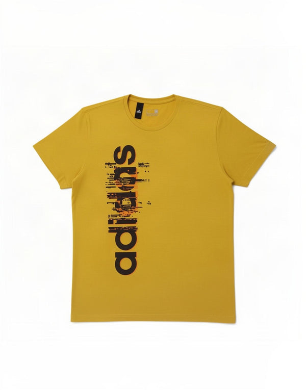 Maglietta grafica da uomo Adidas Top grande gialla