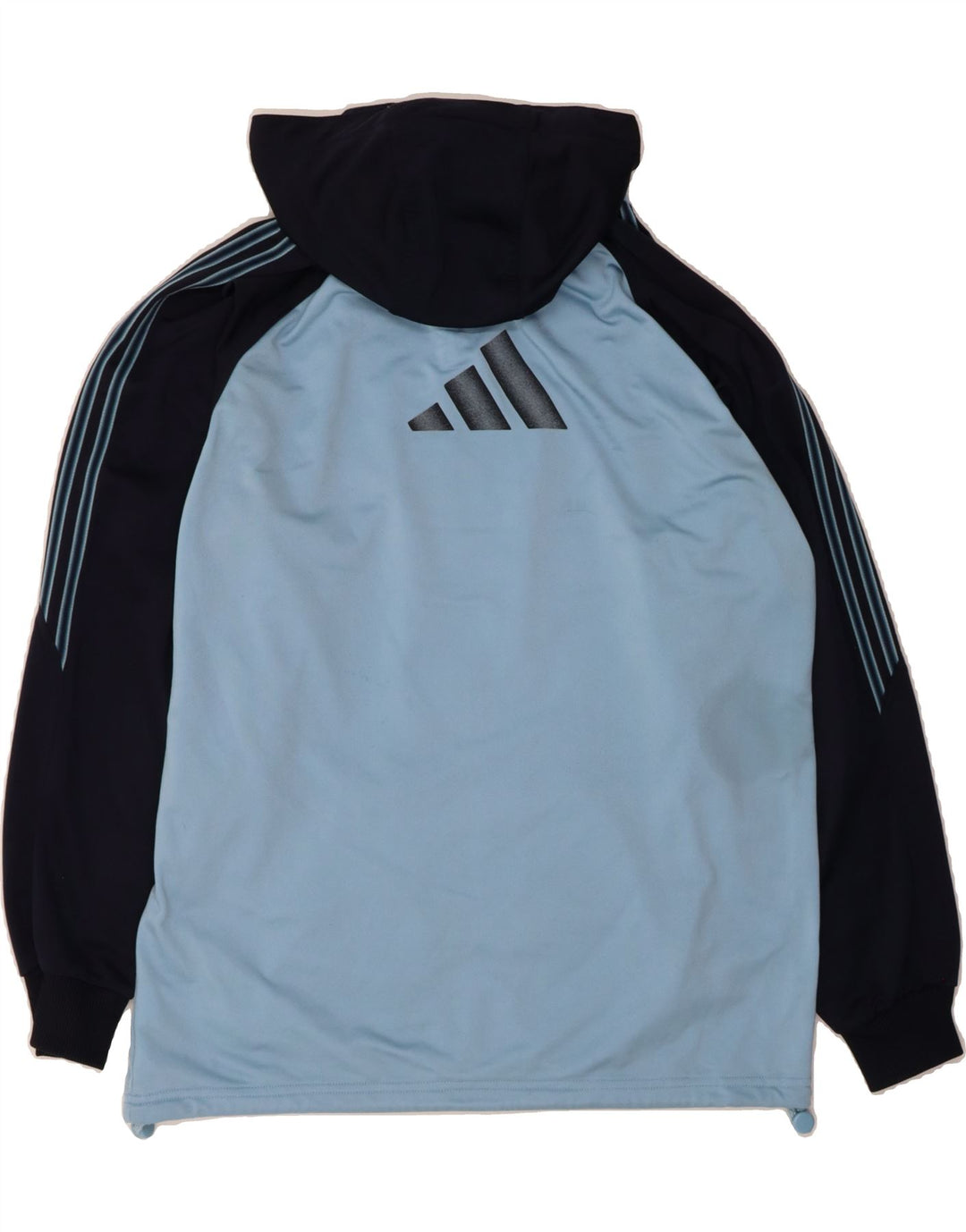 ADIDAS Mens Graphic Tracksuit Top Jacket UK 38/40 Medium Blue Colourblock Vintage Adidas and Second-Hand Adidas from Messina Hembry 