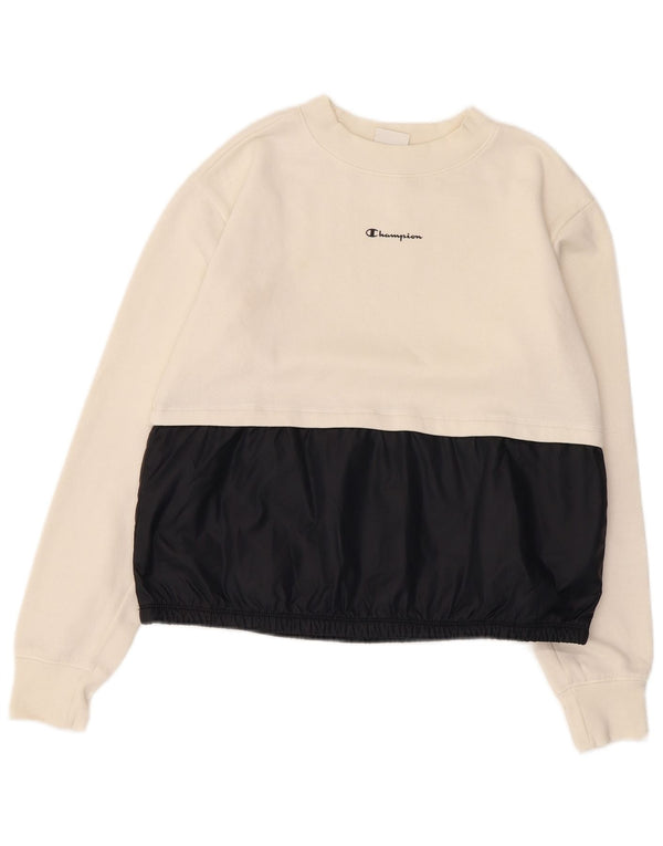 Felpa corta per ragazze Champion, 13-14 anni, XL, colore bianco