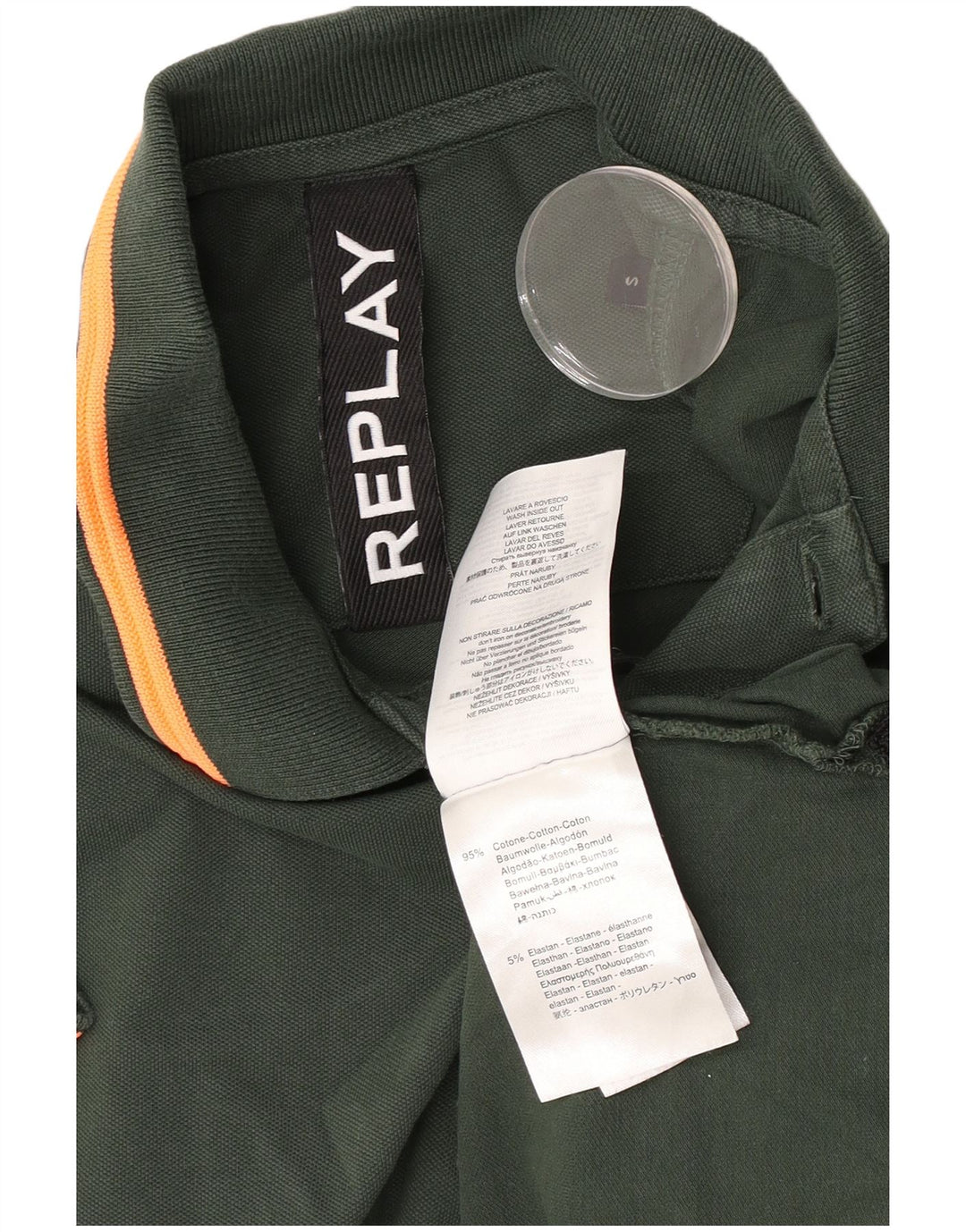 Polo Uomo Replay Piccola Verde Cotone