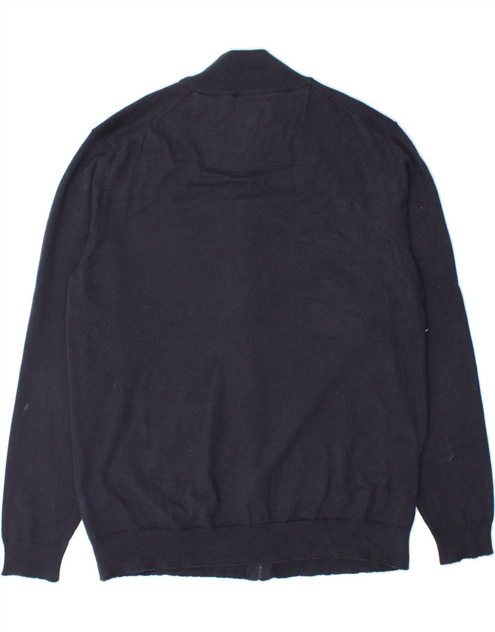 GUESS Mens Cardigan Sweater XL Navy Blue Cotton Vintage Guess and Second-Hand Guess from Messina Hembry 