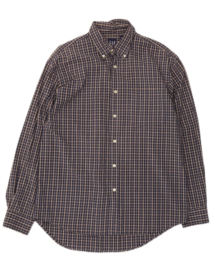Camicia da uomo Gap in cotone a quadri blu navy medio