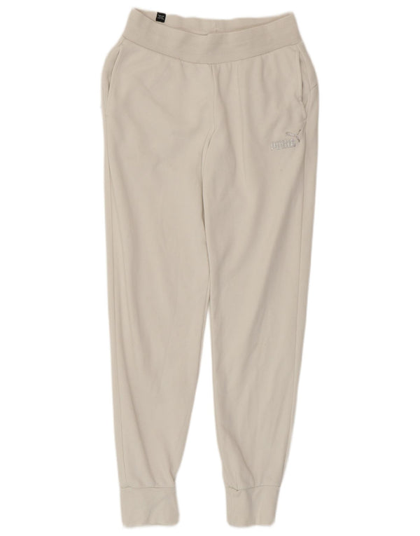 Pantaloni da tuta da donna PUMA Joggers UK 6 XS Cotone bianco