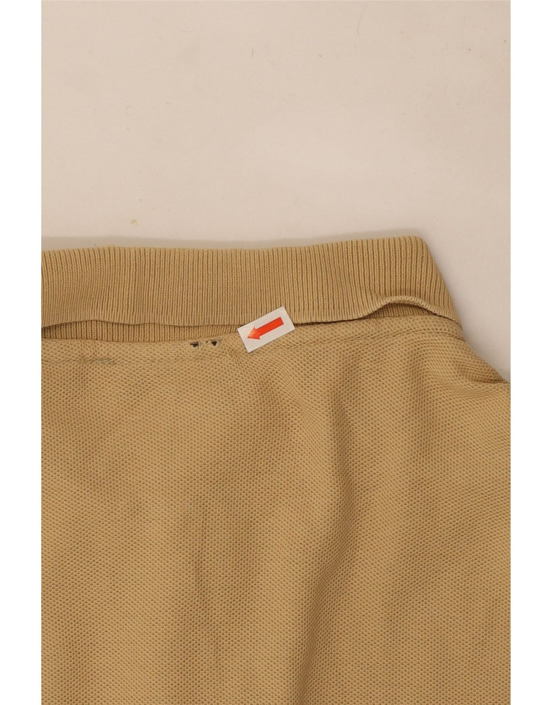 Polo da uomo a maniche lunghe Fila in cotone beige medio