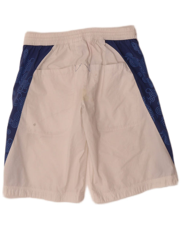 Pantaloncini sportivi Adidas da ragazzo con grafica 11-12 anni in poliestere color block bianco