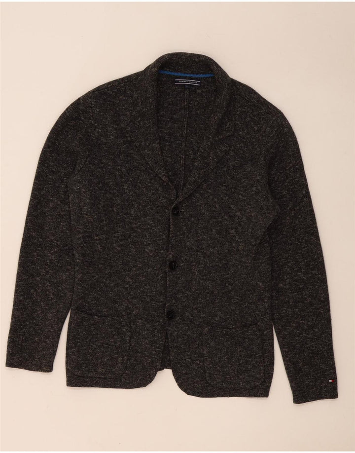 TOMMY HILFIGER Giacca blazer a 3 bottoni da uomo UK 38 Grigio medio chiazzato