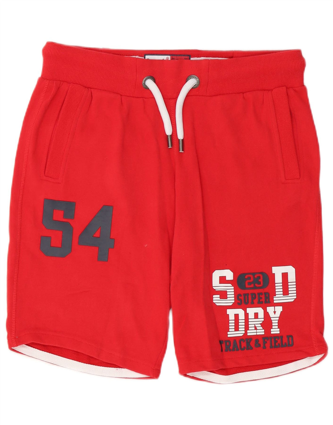 Pantaloncini sportivi grafici da uomo Superdry di grandi dimensioni in cotone rosso