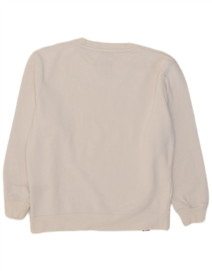 Felpa grafica da uomo Alpha Industries in cotone bianco medio