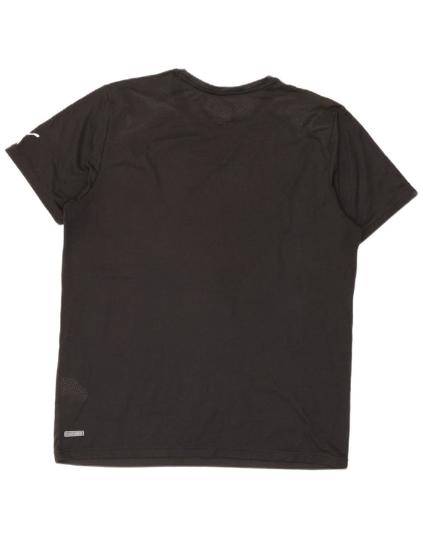 Puma T-shirt grafica da uomo Top Large in poliestere color block nero