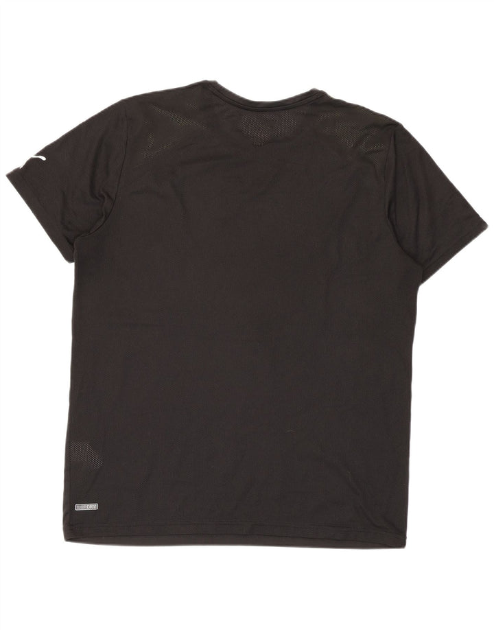 Puma T-shirt grafica da uomo Top Large in poliestere color block nero