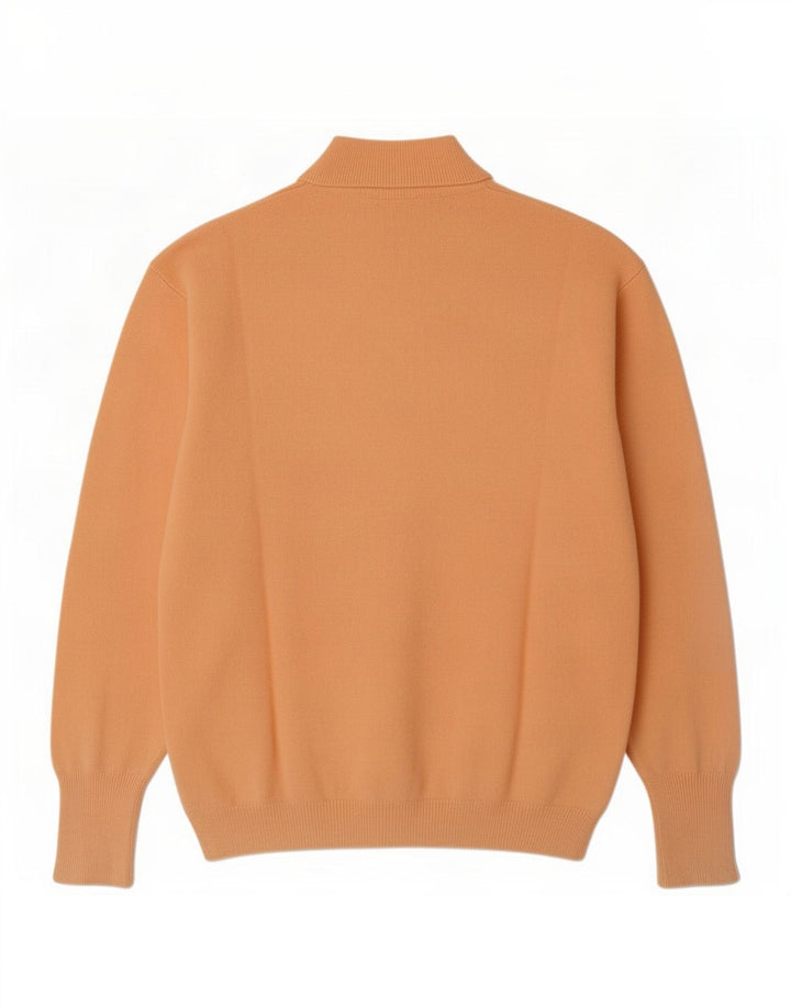 Maglione vintage da donna con collo dolcevita IT 44 Lana arancione medio