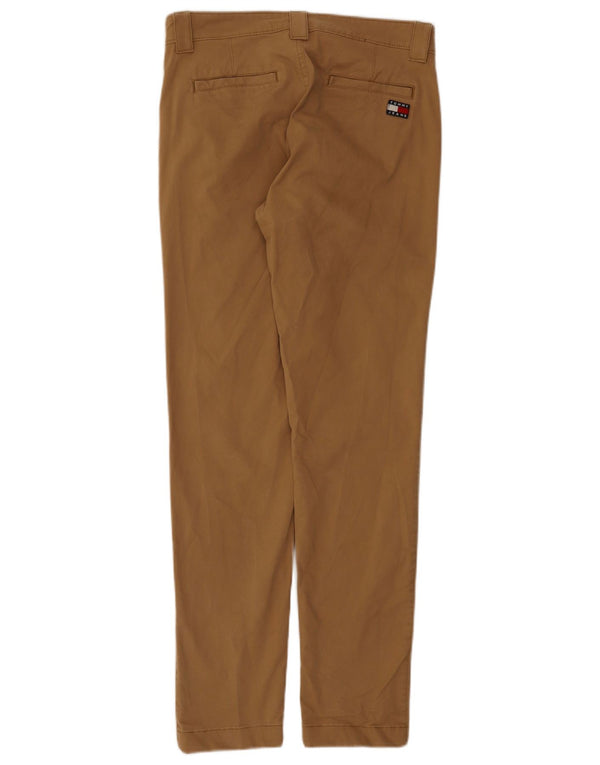 Pantaloni chino slim fit da uomo Tommy Hilfiger W29 L32 in cotone marrone