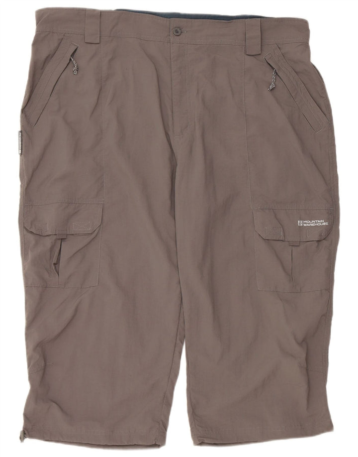 MOUNTAIN WAREHOUSE Pantaloncini bermuda cargo da uomo W42 2XL Nylon grigio
