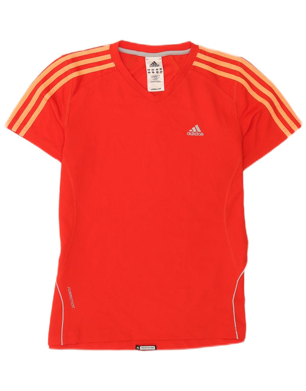 T-shirt da donna Adidas Top UK 14 Medium Red Poliestere Sports
