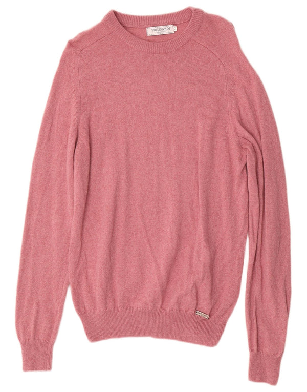Maglione Uomo Girocollo Trussardi Lana Rosa Medio