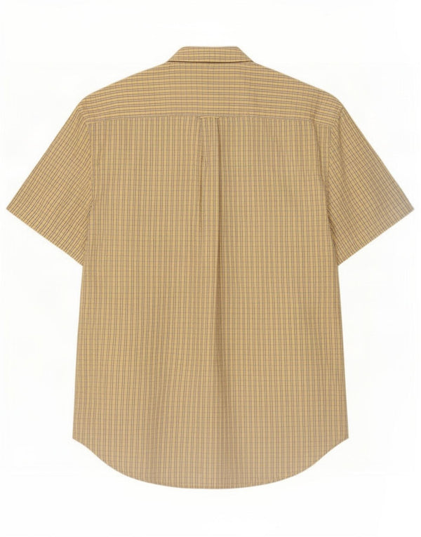 Camicia a maniche corte da uomo Nautica in cotone a quadri gialli grandi
