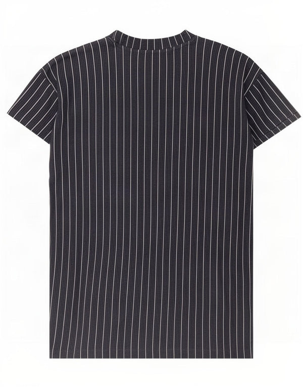 Zara Womens Trafaluc T-Shirt Top UK 14 Medium Navy Blue Striped