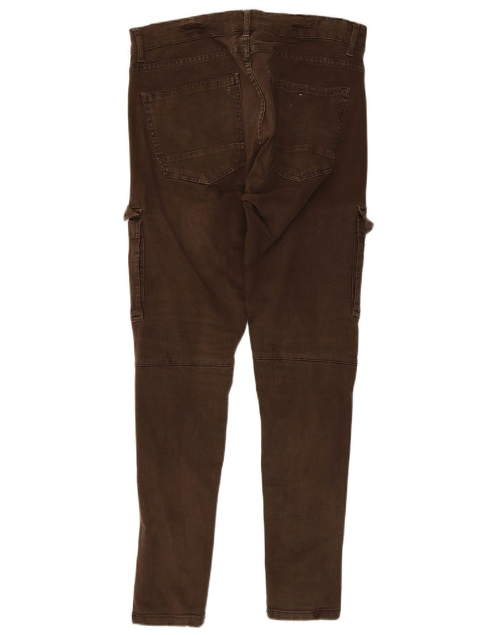 Pantaloni cargo slim da uomo Zara EU 44 Large W34 L29 Cachi