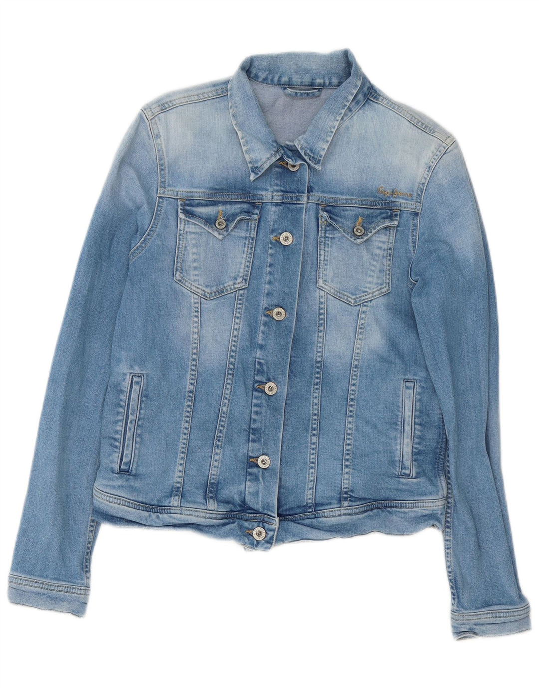 Giacca di jeans da donna PEPE Jeans UK 14 grande cotone blu