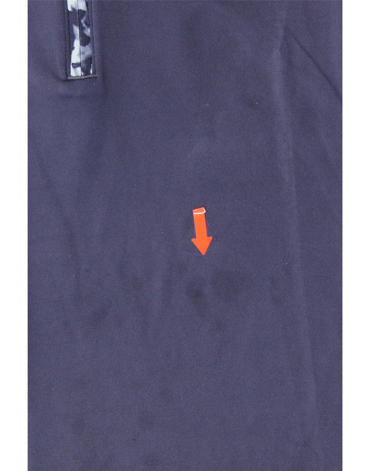 UNDER ARMOUR Womens Heat Gear T-Shirt Top UK 12 Medium Navy Blue Polyester Vintage Under Armour and Second-Hand Under Armour from Messina Hembry 