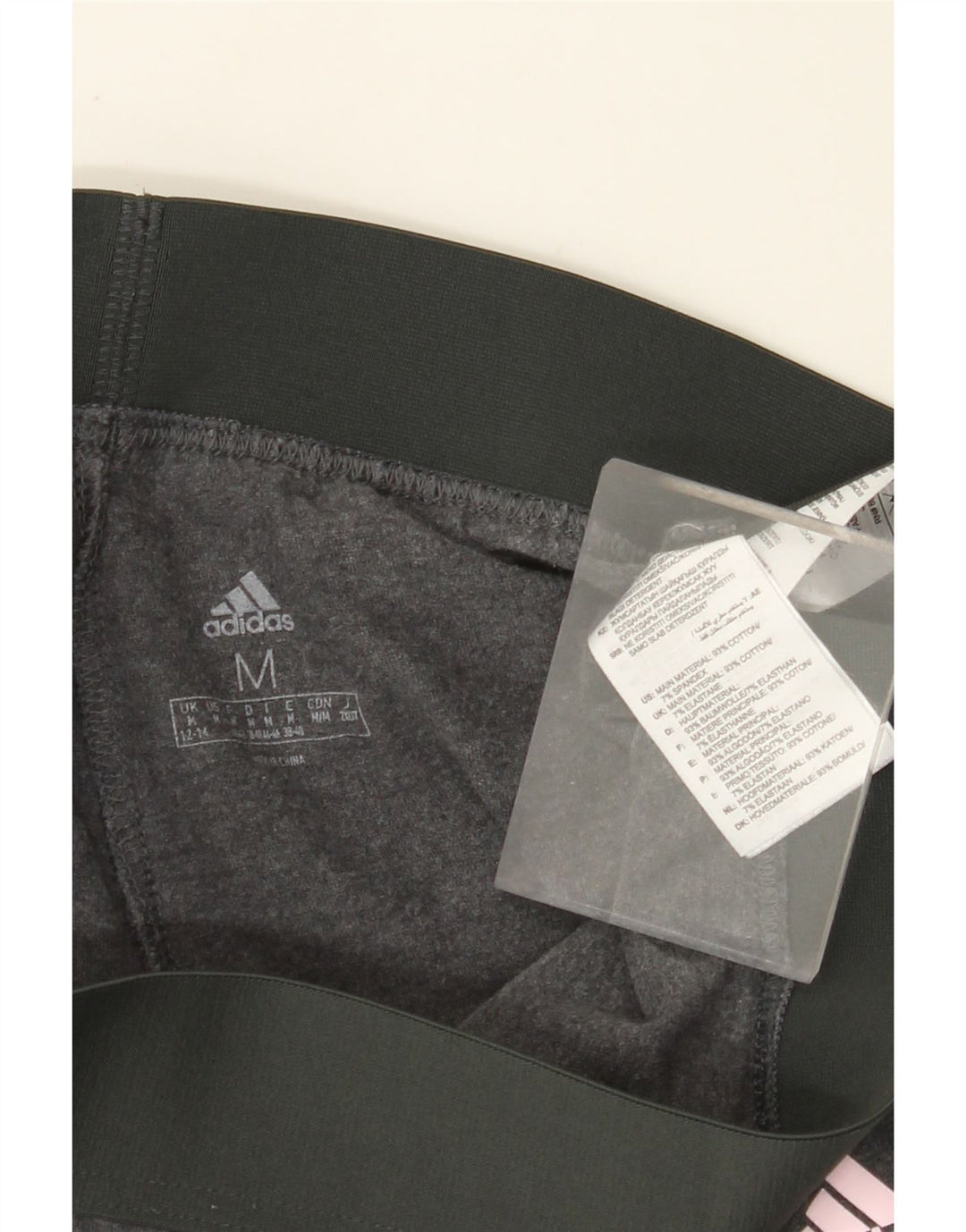 Leggings da donna ADIDAS UK 12/14 Cotone grigio medio