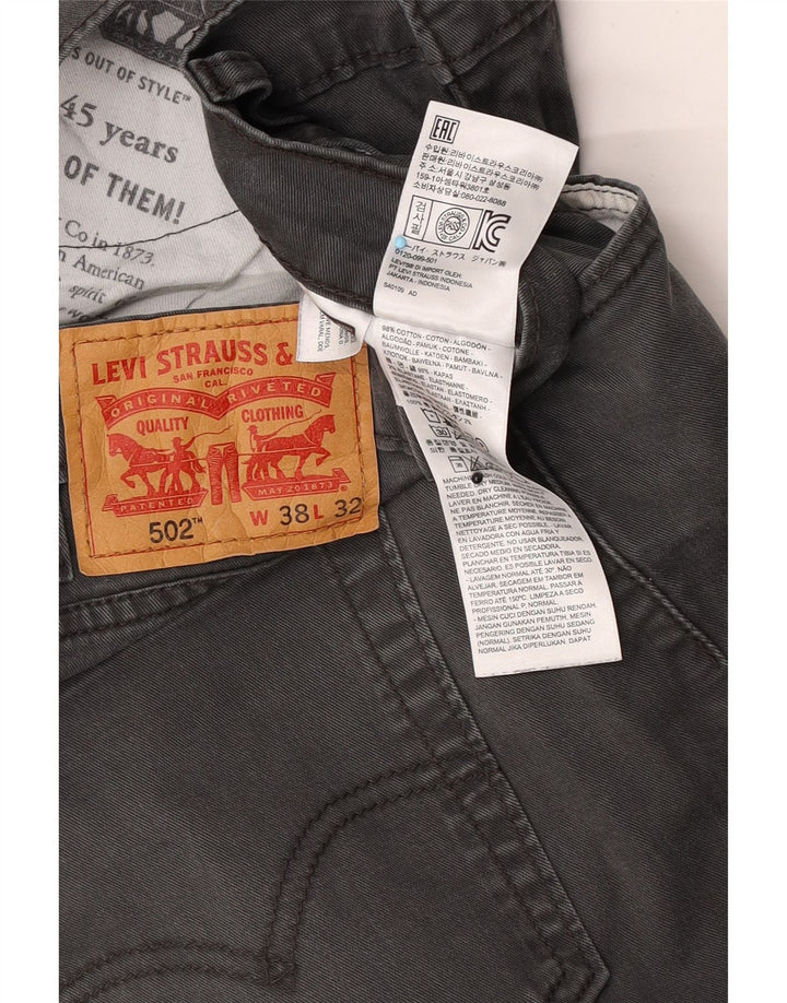 Levi's Uomo 502 Jeans affusolati W38 L32 Cotone grigio