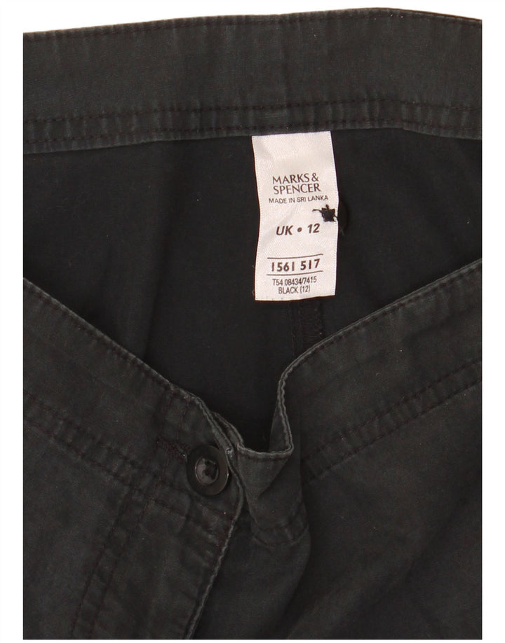Pantaloncini chino da donna Marks & Spencer UK 12 medi W32 cotone nero