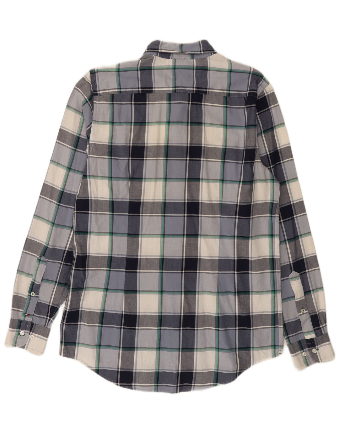 Camicia slim fit da uomo Tommy Hilfiger, cotone a quadri blu grandi