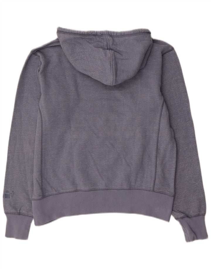 Felpa con cappuccio grafica da uomo Puma piccola grigia