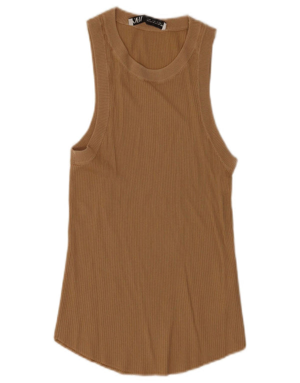 Canotta da donna Zara UK 12 Poliestere marrone medio