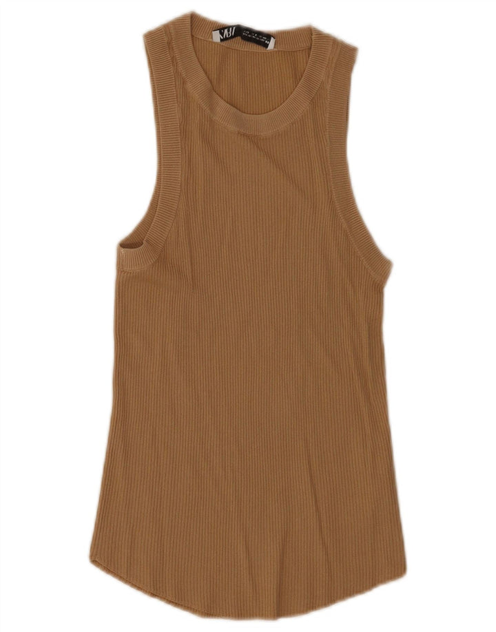 Canotta da donna Zara UK 12 Poliestere marrone medio
